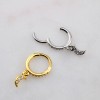 MULTI CZ DANGLE MOON SEPTUM HINGED SEGMENT HOOP RING 316L SURGICAL STEEL MULTI CZ DANGLE MOON SEPTUM HINGED SEGMENT HOOP RING 316L SURGICAL STEEL